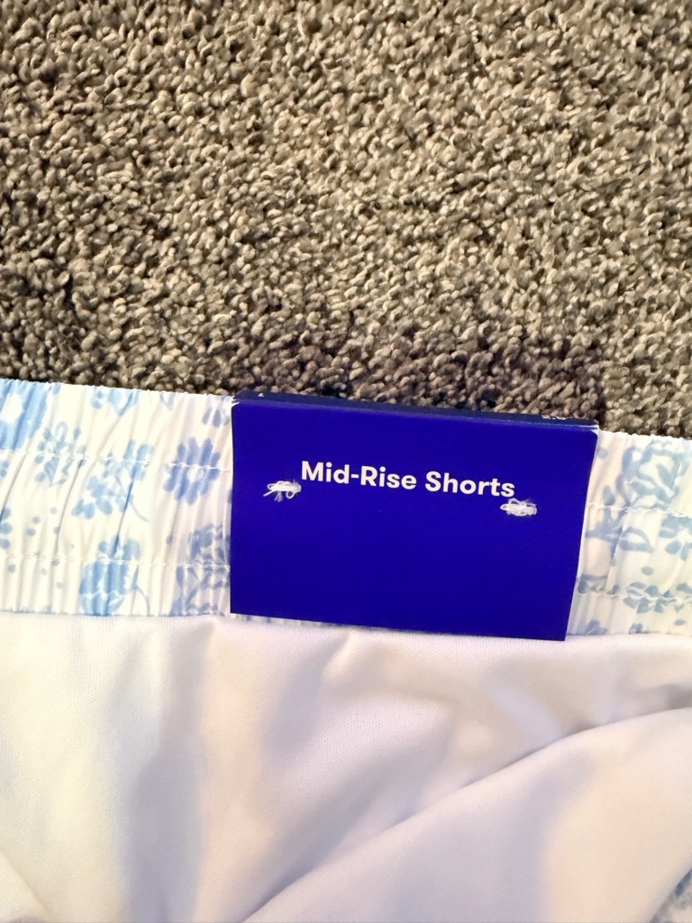 JoyLab Light Blue Floral Lace Trim Sleep Shorts - Picture 5 of 7